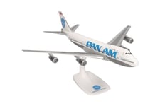 herpa Snap-Fit modèle réduit Avion Pan Am Boeing 747-100, Miniature à l'échelle 1:250, pièce de Collection, modèle avec Socle, Plastique