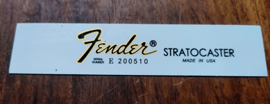 FENDER stratocaster USA HEADSTOCK LOGO TETE DE GUITARE FENDER STRATOCASTER USA