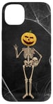 iPhone 14 Plus Spooky Halloween Skeleton Jack-O-Lantern Pumpkin Head Skull Case