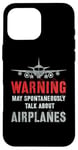 Coque pour iPhone 16 Pro Max Vintage Je pourrais parler spontanément d'avions Fly Model