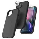 TOCOL 5 in 1 for iPhone 13 Case 6.1 Inch, with 2 Pack Tempered Glass Screen