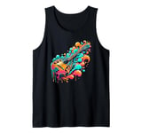 Splash Art Mandolin Instrument Musician Mandolist Tank Top