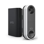 Arlo Video Doorbell Wireless Security Camera & Battery, 1080p HD, 180° View, 2-Way Audio, Smart Package & Motion Detection, Loud Alarm Siren, Night Vision, Free Trial of Arlo Secure, White