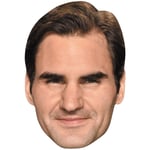 Roger Federer (Brown Hair) Celebrity Mask, Flat Card Face