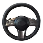 SODMLZ Car Steering Wheel Cover Hand-stitched Black Artificial Leather,For Subaru Outback 2010 2011 2012 Legacy 2009-2012