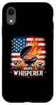 Coque pour iPhone XR Meats Whisperer Barbecue avec drapeau américain