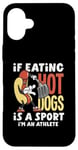 Coque pour iPhone 16 Plus Si manger des hot dogs est un sport, je suis un athlète, un hot dog amusant