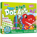 Klever Kits Dot Art Activity,Dot It Dinosaurs,No Mess Sticker Art for Kids,Arts and Crafts Kits,DIY Activity Gifts for Kids Ages 3 4 5 6 7,Airplane Travel Activities for Boys & Girls