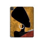 Innovedesire African Queen Nefertiti Silhouette Tablet Etui Coque Housse pour iPad Pro 11 (2018,2020,2021), iPad Air 4 (2020), iPad Air (2020)