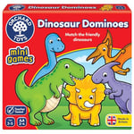 Orchard Toys Dinosaur Dominoes Mini Game, Small and Compact, Travel Game, A Fun Dinosaur Themed Domino Game, Perfect For Children Age 3-5, Ideal Stocking Filler