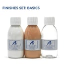 BASIC FINISHES SET: PRIMER + CLEAR VARNISH + AIRBRUSH THINNER