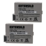 2 Batteries remplace Canon LP-E8 1100mAh