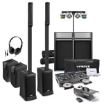 VX820 Column Array PA Speaker System with CD Mixer, DJ Booth, Fazer and Lights