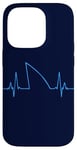 Coque pour iPhone 14 Pro Shark Heartbeat Minimaliste Ocean Sea Animal Cute Shark Lover