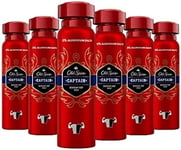 New Old Spice Captain Deodorant Body Spray For Men 24-Hours Protection 6x150ml