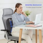 COMFIER Shiatsu Lower Back Massager with Heat,Adjustable Kneading Massage Chair