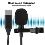 Live Recording Mic Digital Chip Type C Lavalier Clip On Phone Mic Accessory REZ