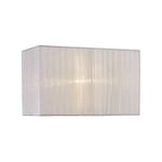 Inspired Lighting - Inspired Diyas - Florence - Abat-jour rectangulaire en organza, 380x190x230mm, blanc, pour lampe de table