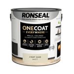 Ronseal Paint One Coat Light Sage Matt Quick Dry Stain Mould Resistant 2.5L