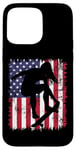 Coque pour iPhone 15 Pro Max Skateboard Girl Skateboarder Drapeau américain Patineuse Roll 2