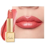 OULAC Rouge à Lèvres Corail Métallique Brillant, Rouge a levre Pailleté Très Pigmentés et Crémeuse, Hydratation Longue Durée et Confort pour les Lèvres, Vegan, 4,3g (GM12) Celestial