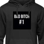 Klassisk Hoodie | Huvtröja för Vuxna Bad Bitch #1