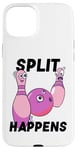 Coque pour iPhone 15 Plus Split Happens Bowler Funny Bowling