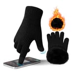 ineepor Gants Hiver Homme Femme Gants Tactiles Thermique Double épaisseur en Alpaga Doublure Polaire Antidérapant Gants Chaud pour Ski Sport Running Randonnée Cyclisme Conduite Smartphone