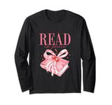 Let Me Read in Peace Cute Coquette Book Lover Present Long Sleeve T-Shirt