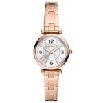 Fossil Carlie Montre pour Femmes, Mouvement à Quartz, Bracelet en Acier Inoxydable ou en Cuir