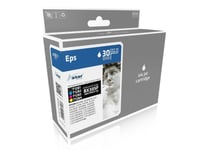 Astar As46128, Pigmentbasert Blekk, Svart, Cyan, Fiolblå, Gult, Epson, Multi Pack, Epson Stylus S22, Sx125, Sx230, Sx235w, Sx420w, Sx425w, Sx430w, Sx435w, Sx438w, Sx440w, Sx445w ..., 7 Ml