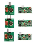 DollaTek 3Pcs 433 MHz RF sans Fil Émetteur et Module récepteur Kit pour Arduino Raspberry Pi