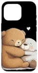 Coque pour iPhone 16 Pro Adorable câlin en peluche pour les amoureux des ours en peluche et des animaux en peluche