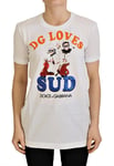 Dolce & Gabbana WoMens White Cotton DG Loves SUD T-shirt material_cotton - Size IT 40 (Womens)