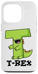 Coque pour iPhone 13 Pro Jeu de mots alphabet amusant T-Rex