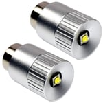 2-Pack HQRP Ultra Bright 300Lm High Power 3W LED Bulb for Maglite 2D 3D / 2C 3C