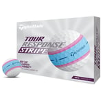 TaylorMade Tour Response Stripe Golfball Blå/Rosa