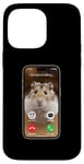 Coque pour iPhone 14 Pro Max Meme Hamster regardant la caméra frontale Hamster appelle