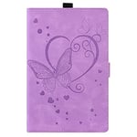 JIan Ying Case for Samsung Galaxy Tab S7+/S7 Plus SM-T970/T975/T976(NOT fit tab S7) Slim Lightweight Love Butterfly Protector Cover Purple