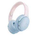 SLuB Casque sans Fil, Casque Bluetooth Pliable, Son Stéréo HD, Microphone HD intégré, 30H D'autonomie, pour Mobile, PC, TV, Jeux, Extérieur, Bureau (Bleu)