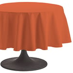 Coucke Nappe Ronde Uni Mandarine Coton 180 cm