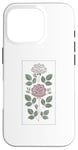 Coque pour iPhone 16 Pro Rose florale botanique, style minimaliste, roses d'amour