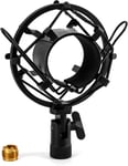 Shock Mount Micro en Metal, Pied de Micro Shock Mount Anti-Vibration pour Microphone à Condensateur avec Diamètre de 45 mm-50 mm (Noir)