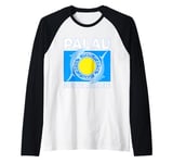 Flag of Palau South Pacific Spotted Shark Raglan Baseball Tee