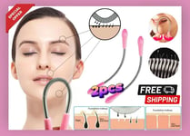 2Pcs Epilator Spring Facial Threading Hair Remover Removal Womens Stick Wand UK