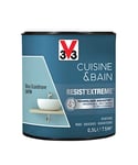 V33 Peinture multi-supports monocouche Cuisine & Bain Resist'Extrême® Satin, Bleu scandinave, 0,5L