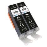 2 Black (PGI) Ink Cartridges for Canon PIXMA iP8750, MG5600, MG6600, MG7550