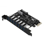 Adaptateur USB 3.0 7 ports PCI-E Sata à 15 broches, carte d'extension à grande vitesse, connecteur d'alimentation Nipseyteko