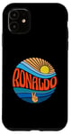 Coque pour iPhone 11 Ronaldo T-shirt vintage Sunset Ronaldo Groovy Tie Dye