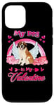 iPhone 12/12 Pro My Dog Is My Valentine Funny St Bernard Dog Valentines Day Case